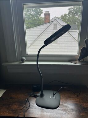 Black Flexible LED Desk Lamp with Touch Control - Unbranded